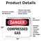 Signmission Compressed Gas Danger Sign, Vinyl Decal, 14in W x 10in L, 2PK OS-2PACK-DS-D-1014-L-1076 - alternate 3
